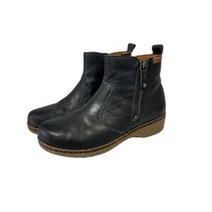 PIKOLINOS Leather Ankle Booties in the color Lead Size 7.5-8